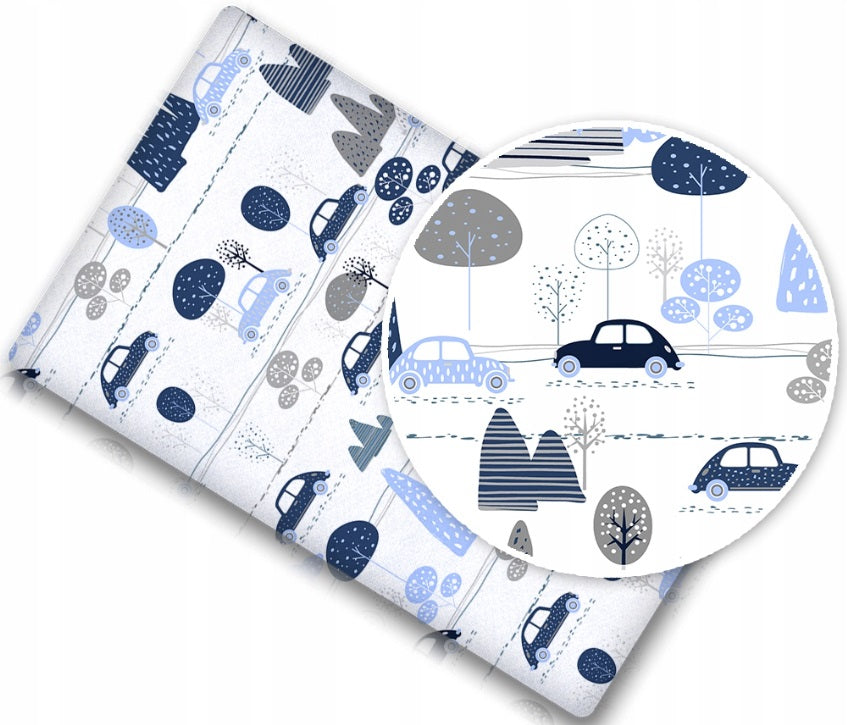 100% cotton fitted sheet printed design for baby crib 90x40cm Retro Cars