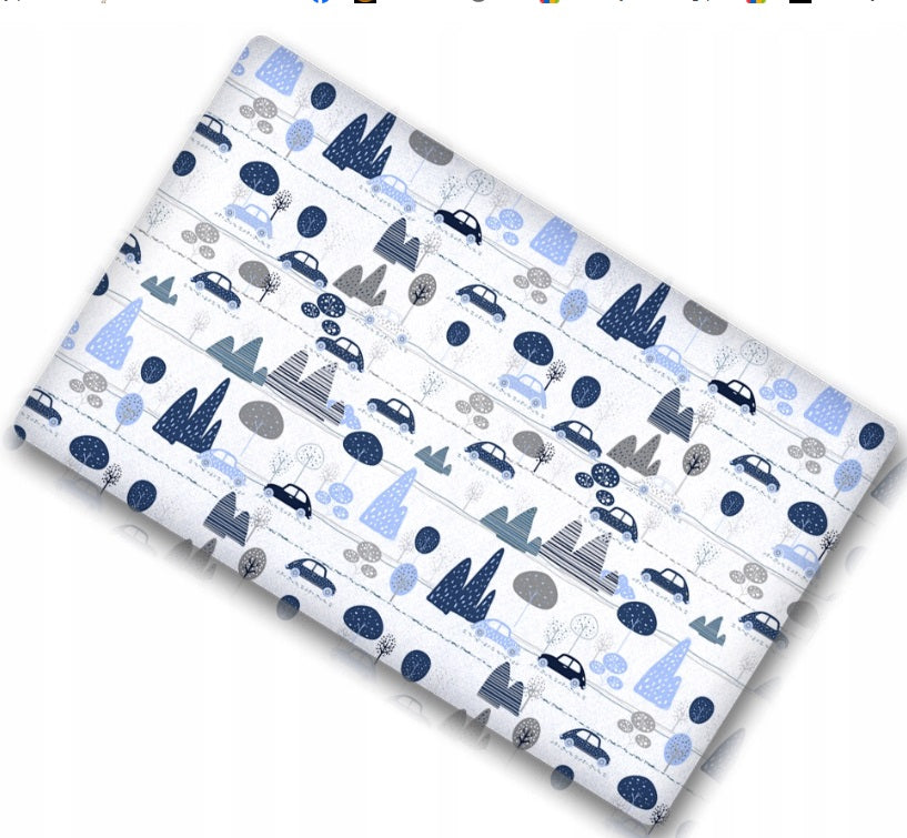 Fitted Sheet 120x60cm 100% Cotton for Baby cot Retro Cars