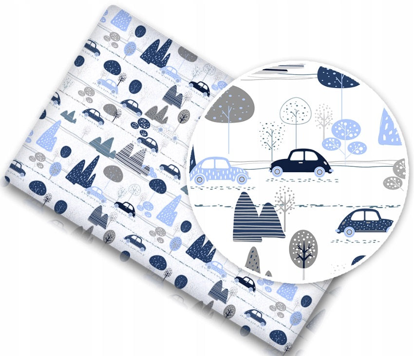 Fitted Sheet 120x60cm 100% Cotton for Baby cot Retro Cars