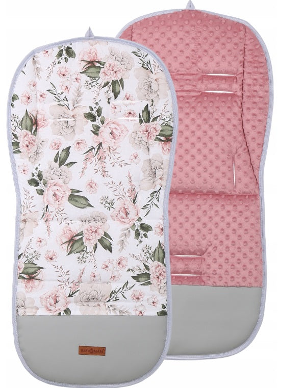 Universal Seat Liner Pushchair Double Sided Soft Pram Cotton Buggy Stroller Smocked/Romantic Flowers