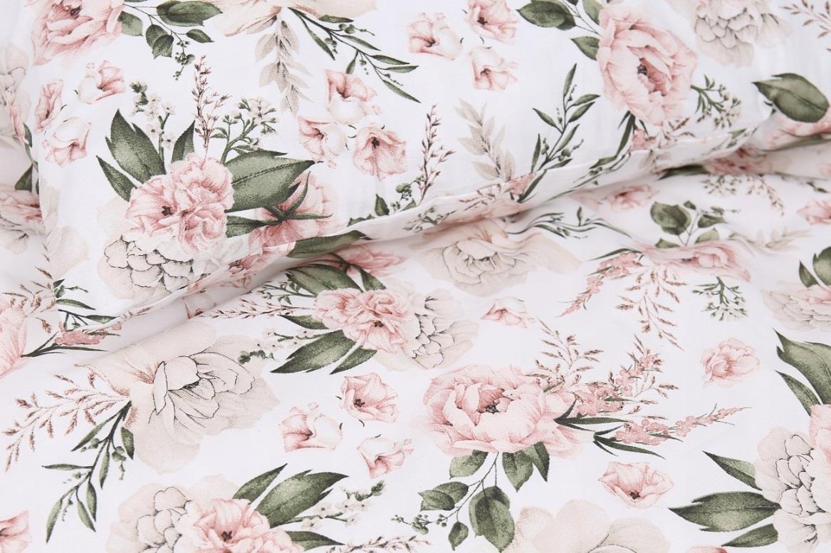 120x90 2Pc Baby Bedding Duvet Cover Set fit Cot Cotton Romantic Flowers