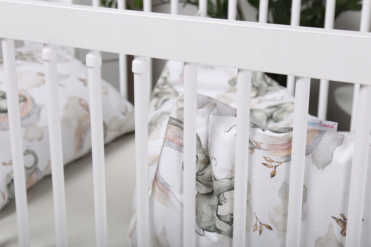 Baby Bedding Set 120x90cm Pillowcase Duvet Cover 2Pc Fit Cot Elephant in the Cloud