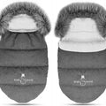Baby Footmuff Collar Stroller Pushchair Sleeping Bag Husky Warm Dark Grey/Grey