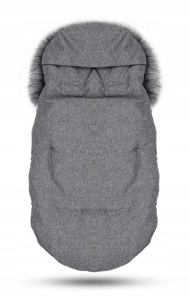 Baby Footmuff Collar Stroller Pushchair Sleeping Bag Husky Warm Dark Grey/Grey