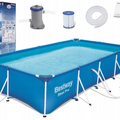Bestway Rectangular Garden Paddling Frame Swimming Pool 56424 13ft 400x211x81