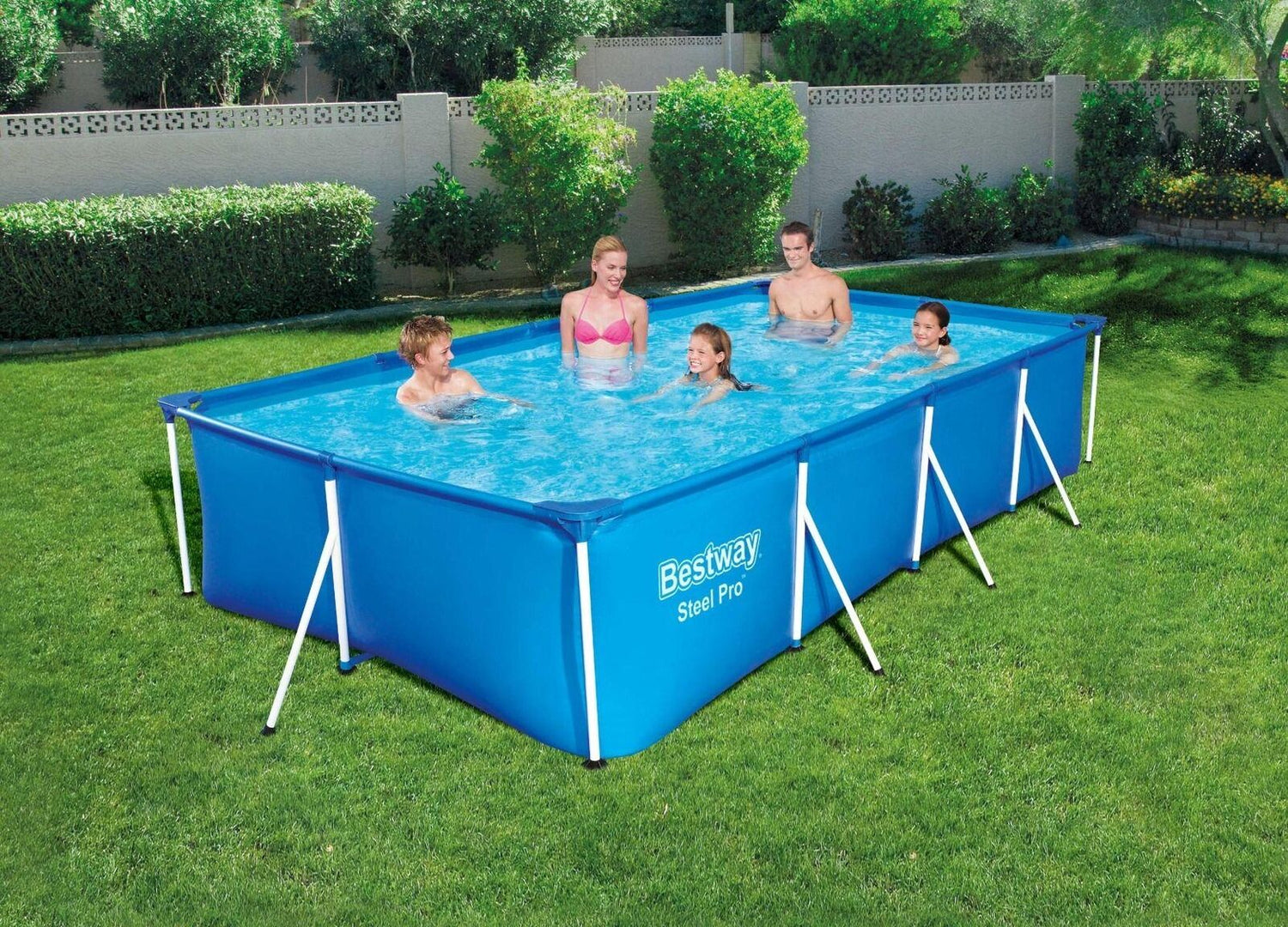 Bestway Rectangular Garden Paddling Frame Swimming Pool 56424 13ft 400x211x81