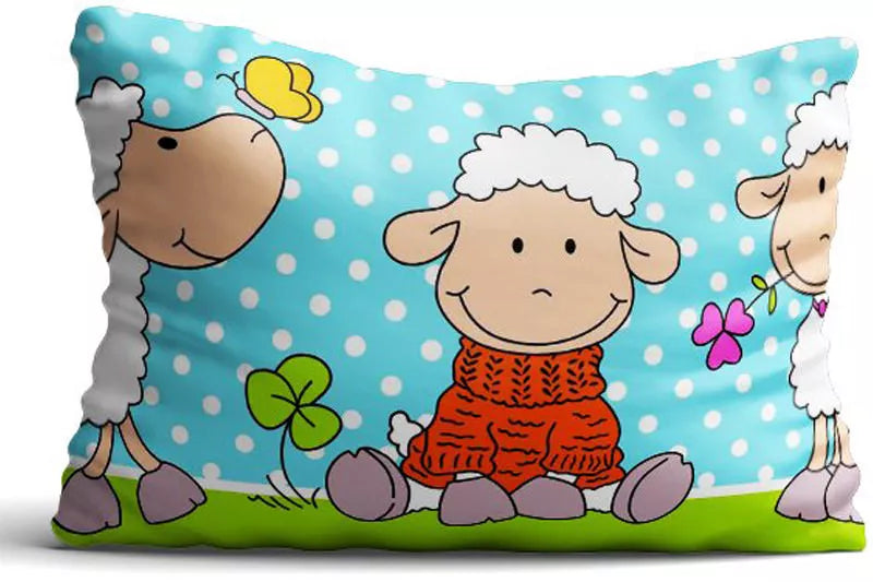 Pillow with Filling 60x40 cm – Sheep Turquoise