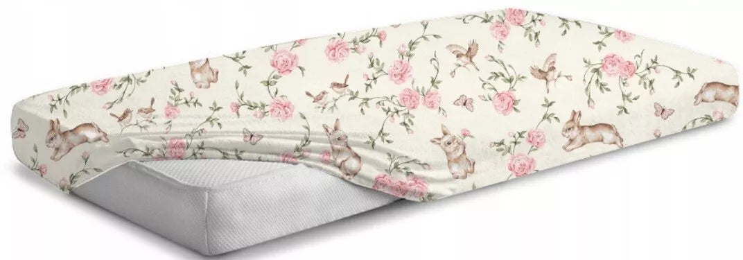 Baby Fitted Sheet 100% Cotton Mattress Toddler Bed 140x70cm Secret Garden