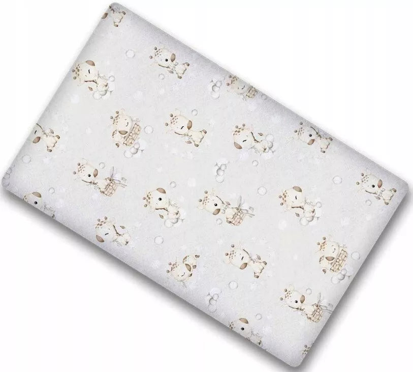Baby Fitted Sheet 100% Cotton Mattress Toddler Bed 140x70cm Giraffe