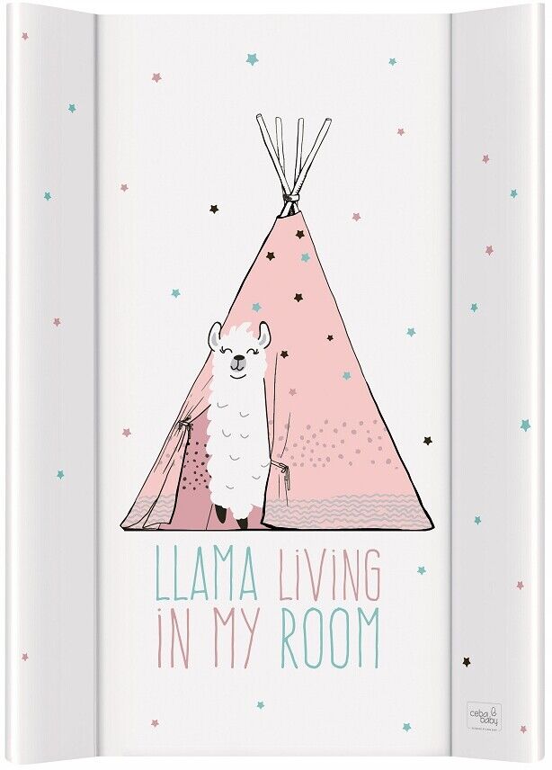 Baby Changing Mat Nursery Padded Hard Base 70x50cm Fit To Cot 120x60cm Lama