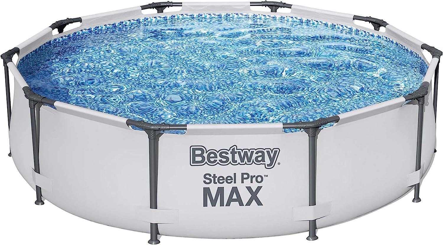 Bestway Swimming Paddling Garden Pool 56406 305cmx76cm Steel Pro MAX Round