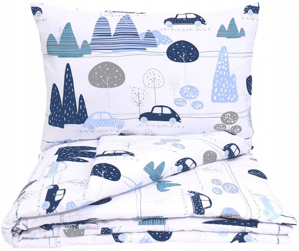 120x90cm 3Pc Baby Bedding Set Duvet Retro Cars/Blue