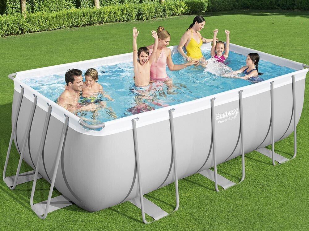 Bestway 56456 Power Steel Above Ground Swimming Pool (412x201x122cm) + Pump