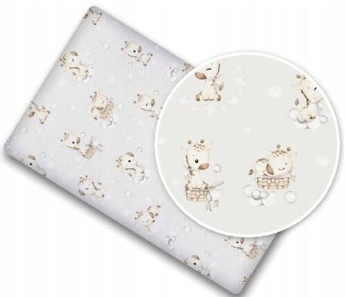Baby Fitted Sheet 100% Cotton Mattress Toddler Bed 140x70cm Giraffe