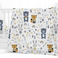 6Pc Baby Bedding Set Bumper Pillow Duvet Fit Cot 120x60cm Forest Friends
