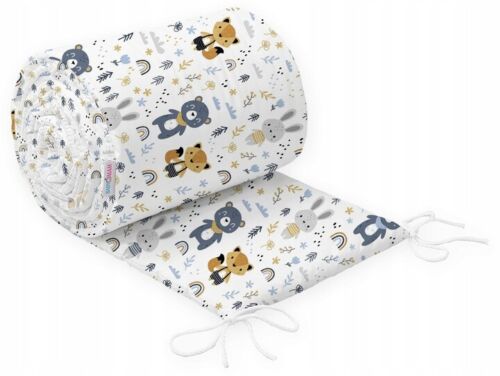 6Pc Baby Bedding Set Bumper Pillow Duvet Fit Cot 120x60cm Forest Friends