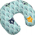 Baby Feeding Pillow Cotton Newborn Fox In Forest Turquiose