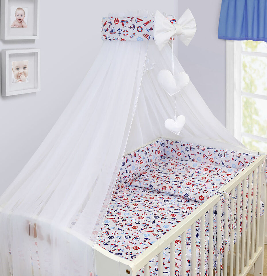 Canopy Holder Pole Bar Drape Mosquito Net with Ribbon COTBED/ COT Marine