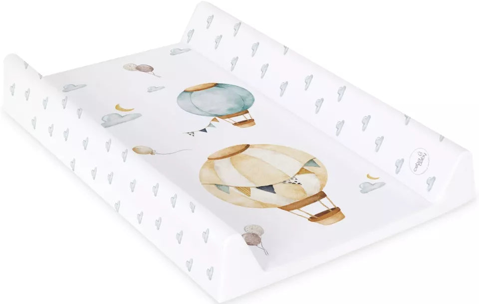 Baby Changing mat Hard Base Nursery Padded 70x50cm Fit Cot Balloons
