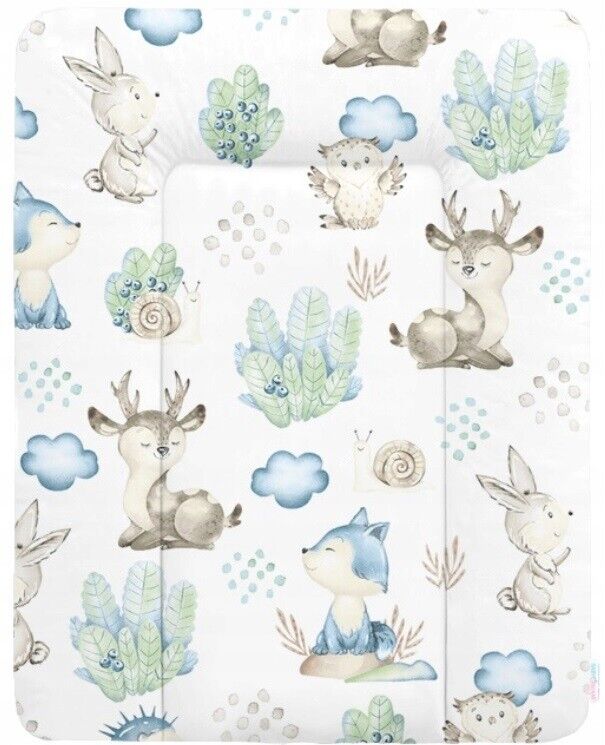 Baby Changing Mat 100% Cotton Padded Soft Nursery for Unit Wolf in the Forest