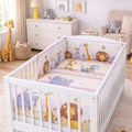 Baby 3Pc Bedding Set Pillow Duvet Bumper Fit Cotbed 140x70cm Safari Pink