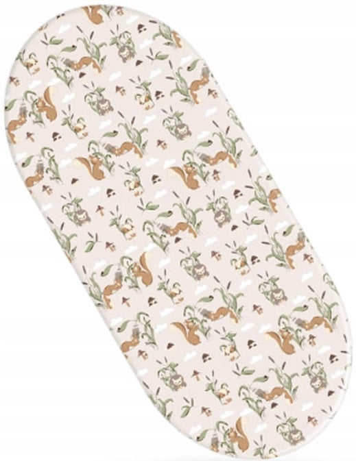 80x38cm Fitted Sheet for Baby Moses Basket Pram 100% Cotton Squirrels Dream