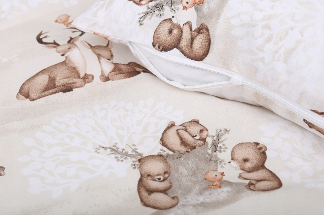 120x90 2Pc Baby Bedding Duvet Cover Set fit Cot Cotton The dream of the Forest