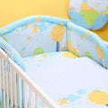 Baby Bedding BUMPER 190cm half Cot Bed Blue Snails