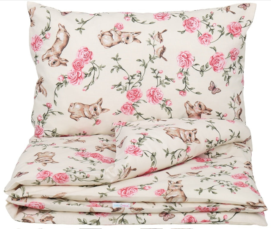 Baby Bedding Set 2pc fit Crib/Cradle/Moses basket/Pushchair 70x80cm Secret Garden