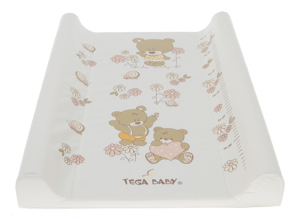 Baby changing mat padded hard base 70x50cm fit to Cot 120x60cm TEDDY BEAR Beige