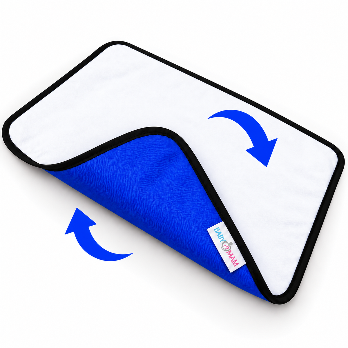 Portable Baby Changing Mat Waterproof, Reversible & Foldable Travel Nappy Changing Pad (Blue)