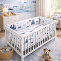 6Pc Baby Bedding Set All-round Duvet Fit Cot 120x60cm Retro Cars
