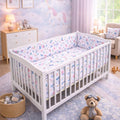 6Pc Baby Bedding Set Bumper All-round Pillow Duvet Fit Cot 120x60cm On the Meadow