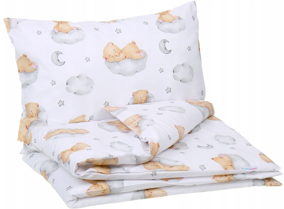 Baby Bedding Set 120x90cm Pillowcase Duvet Cover 2Pc Fit Cot Clouds