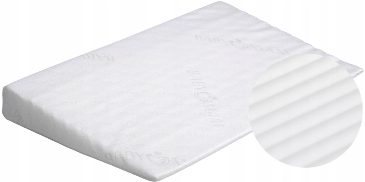 BABYMAM Baby Wedge Anti Reflux Colic Pillow Cushion Crib Cot Bed 60x38cm White