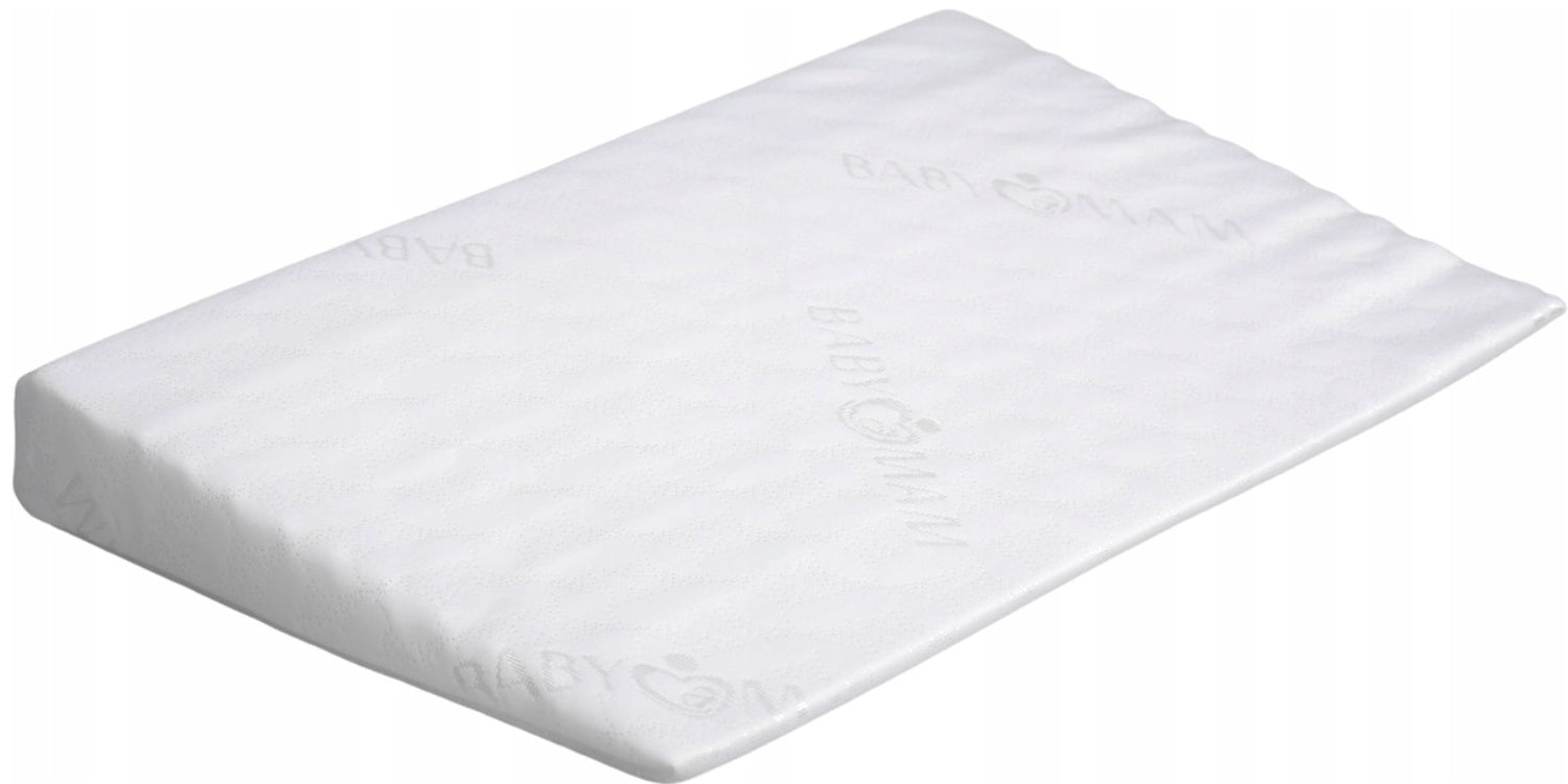 BABYMAM Baby Wedge Anti Reflux Colic Pillow Cushion Crib Cot Bed 60x38cm White