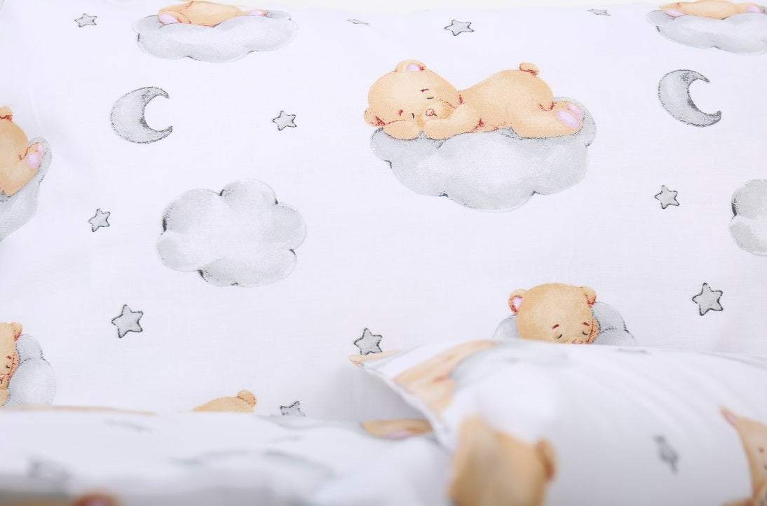 Baby Bedding Set 120x90cm Pillowcase Duvet Cover 2Pc Fit Cot Clouds