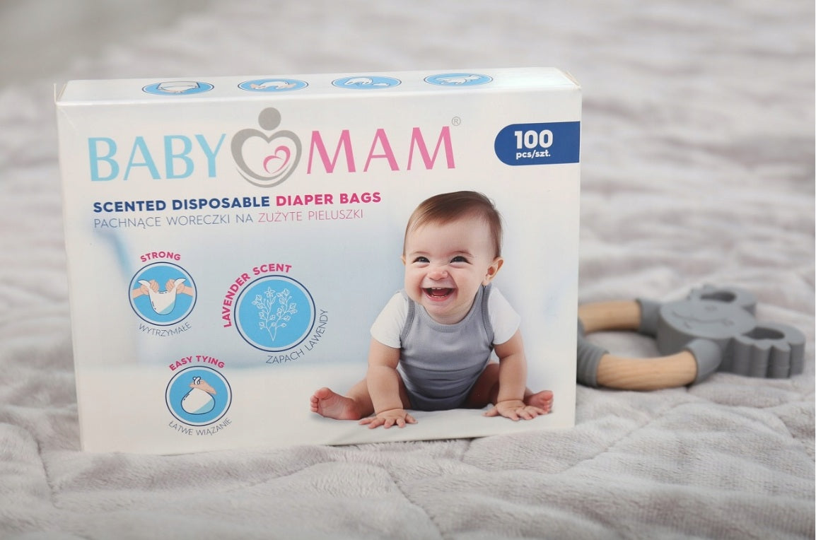Disposable 100 Diapers Bags Fresh Scent Essential for Baby Change BABYMAM
