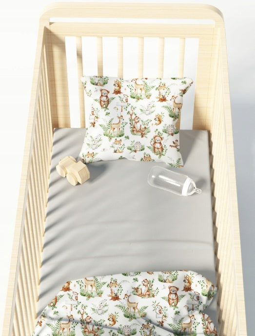 Pillowcase 40x40 cm – Animals in the Forest | Woodland Cushion Cover