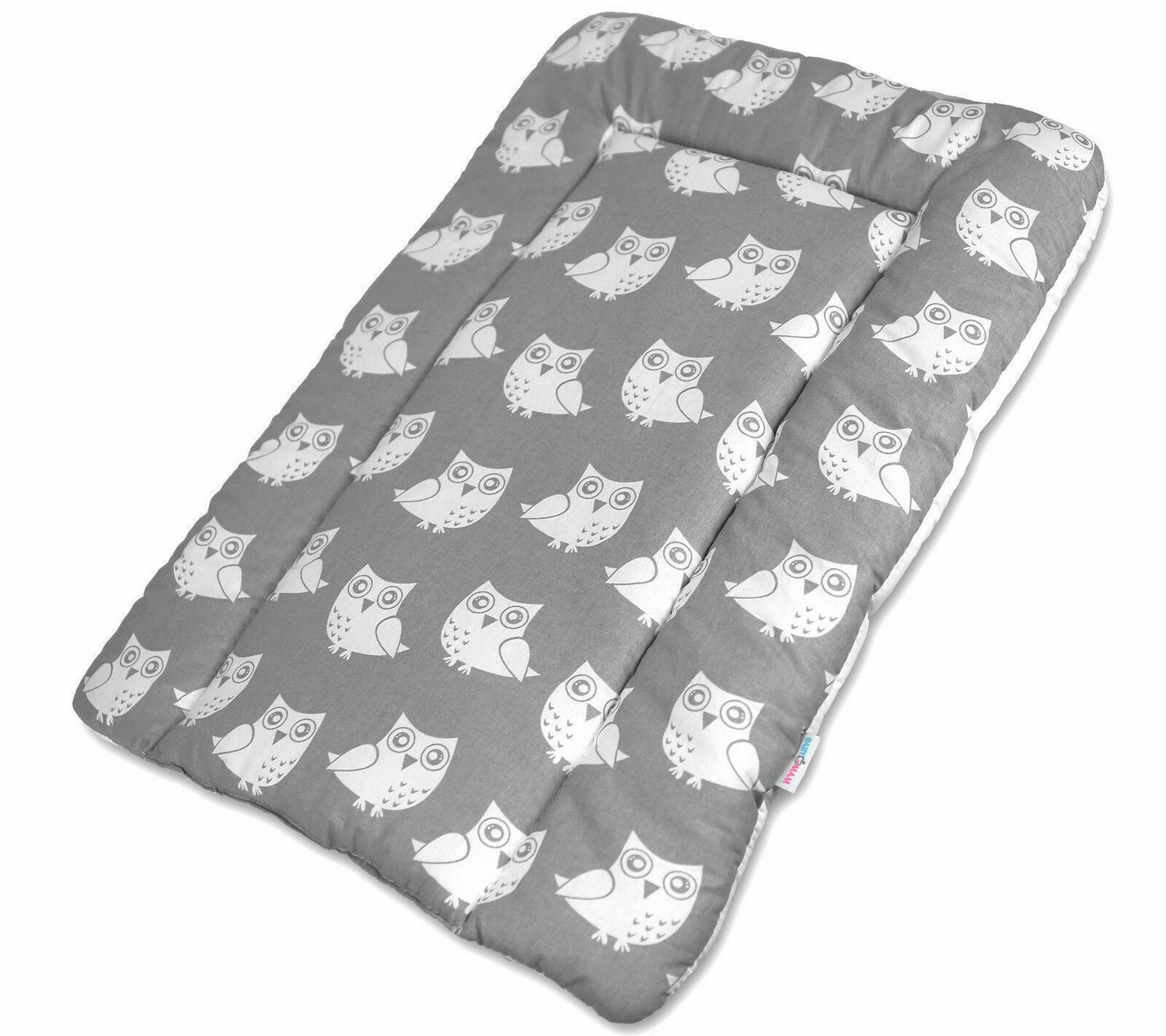 Baby 100% cotton changing mat child toddler Owls grey
