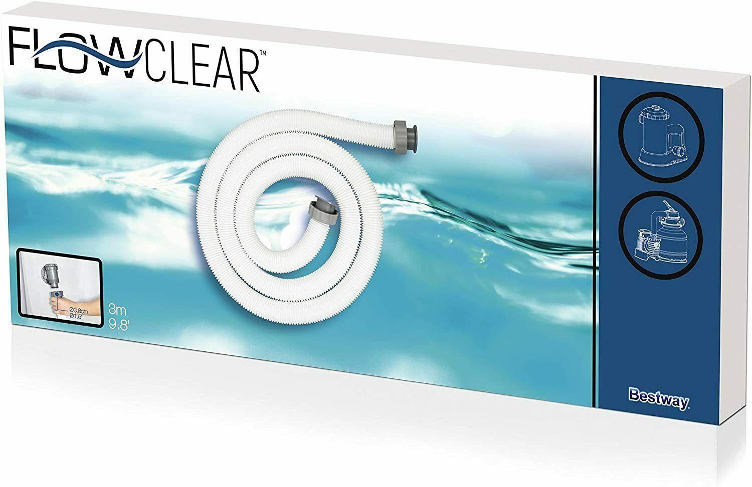 Hose Swimming Pool Bestway Bw58368 1.5 Inch Diameter  3 M - White 38Mm