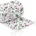 Baby padded bumper 180cm fit COT 100% Cotton Poppies