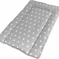 Baby 100% cotton changing mat child toddler Small white stars on grey