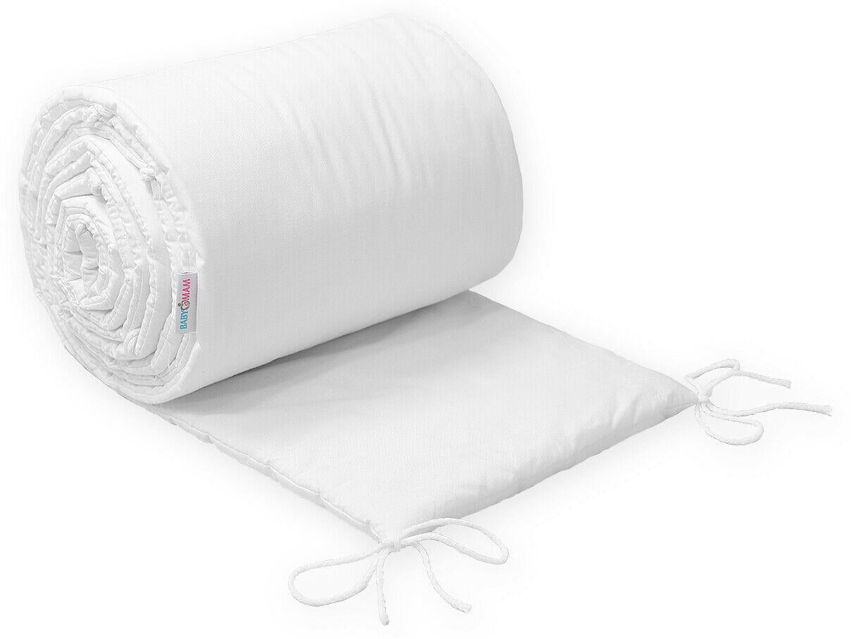 Baby Bedding Bumper 190cm Half Cot Bed White