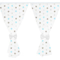 Nursery Curtains for Babies & Toddler's Bedroom Grey blue stars