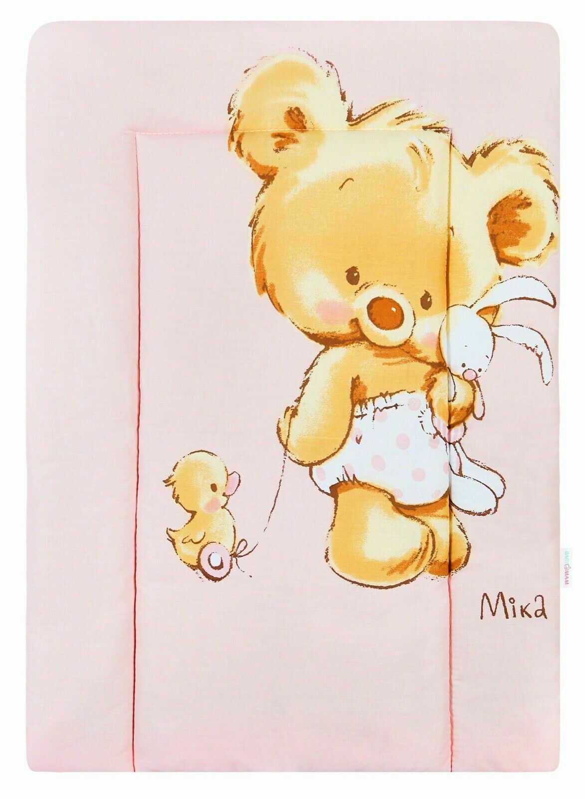Baby 100% cotton changing mat child toddler Big Teddy Bear pink