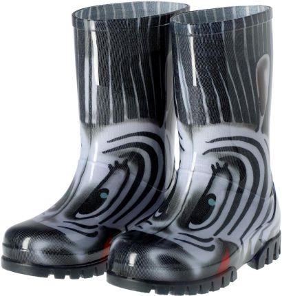 Wellies Kids Rain Snow Boots Removable Inner Lining Socks Wellington Zebra Black