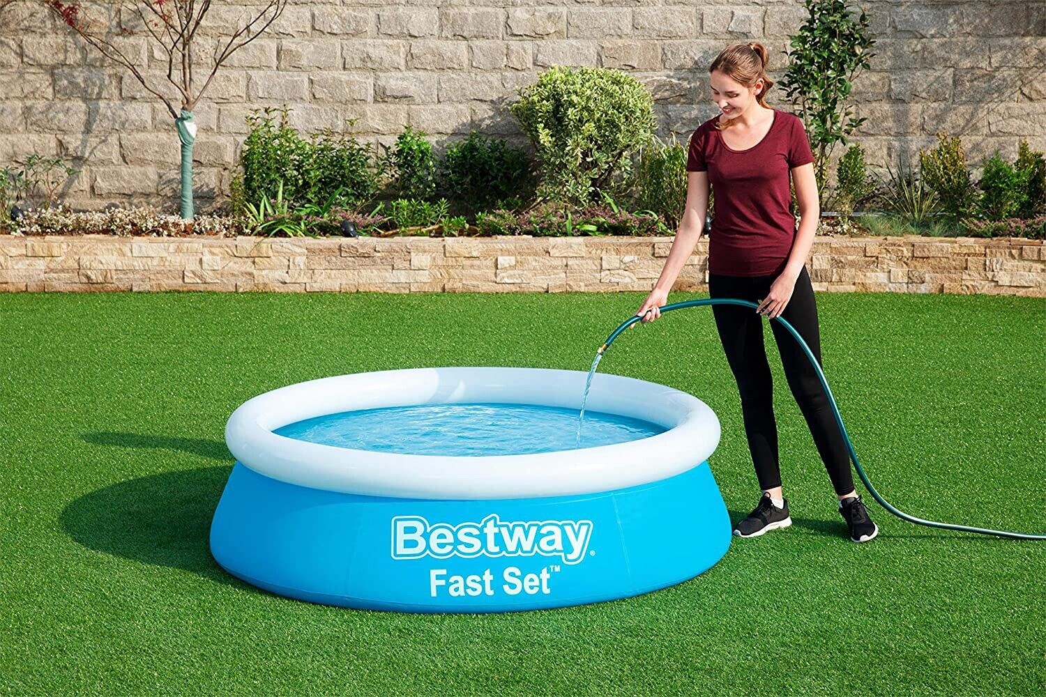 Bestway Swimming Pool Garden Round 244x61cm 57448 Fast Set Inflatable