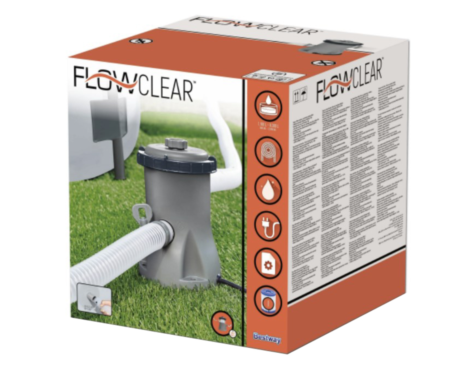 Bestway Filter Pump FlowClear Garden 330Gal 58381 Swimming Pool Lay-Z-Spa