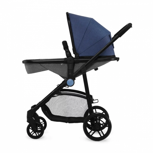 Pram 3 in 1 Set JULI DENIM Kinderkraft Pushchair with Infant Car Seat